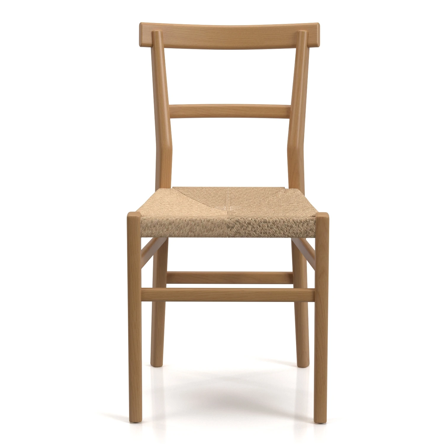 Oak Farmhouse Dining Chair PBR 3D Model_01